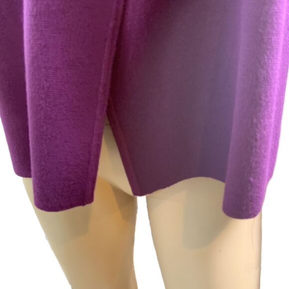 JM Collection Purple Embellished 3/4 Sleeve Cardigan Sz Petite Sm Classy Glam - Picture 3 of 12